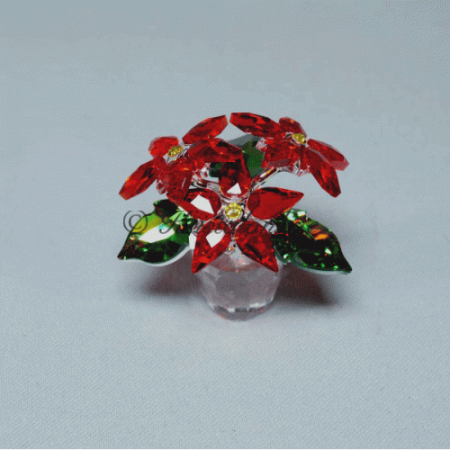 Swarovski Kristal | Kerst | Vrolijk Kerstfeest | Kerstster in pot - Poinsettia - Klein | 5291023